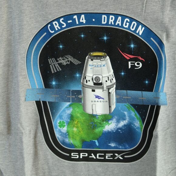 SpaceX Limited Edition‎ T-Shirt Women Sz XL Grey Collectible CRS-14 NWT - Picture 2 of 8